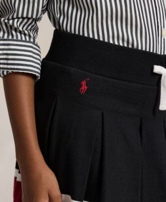 Girls' 7-16 Striped Pleated Skort