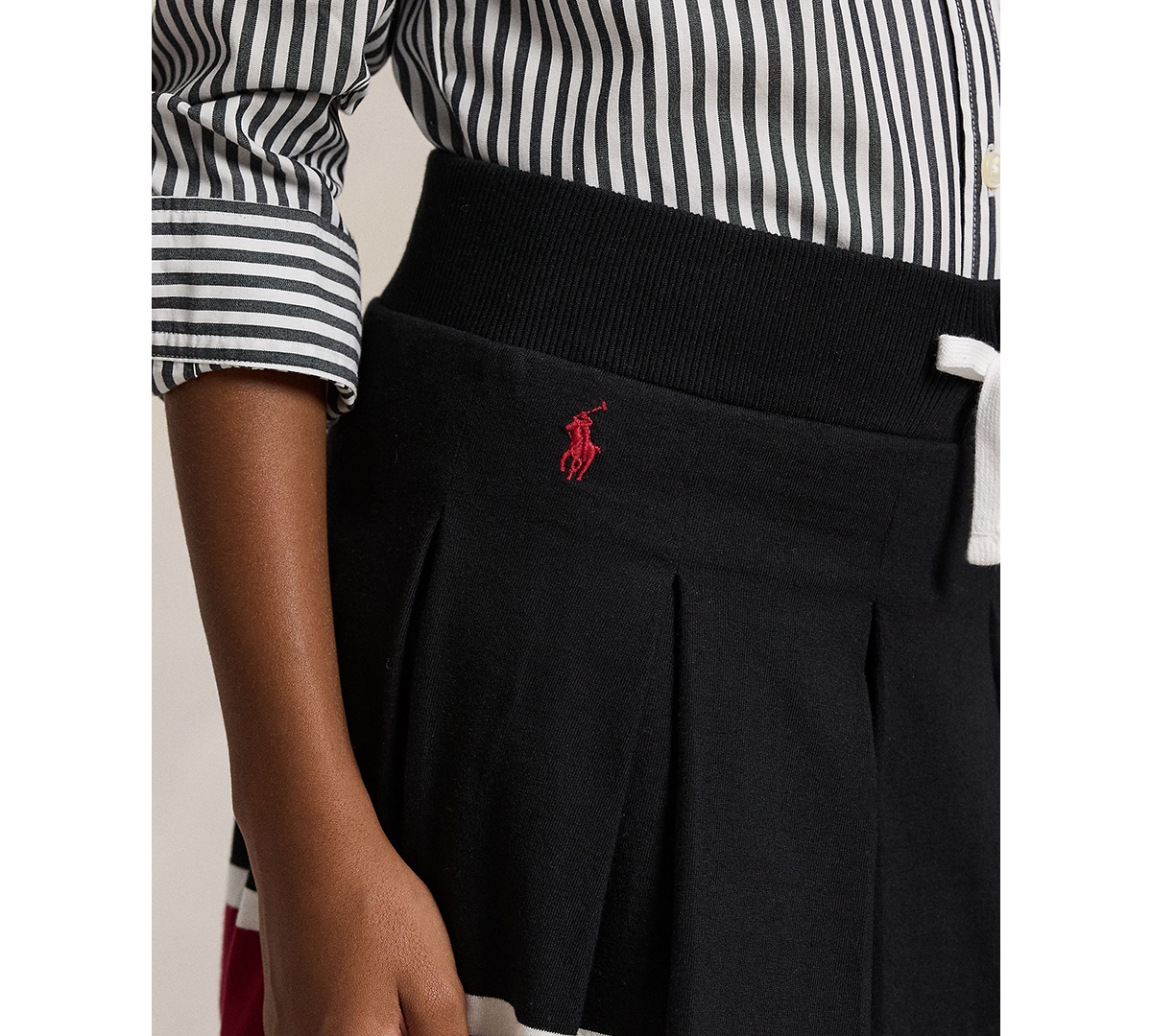 Polo Ralph Lauren Girls 7-16 Striped Pleated Skort