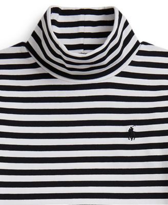 Girls' 7-16 Striped Turtle Neck Dress