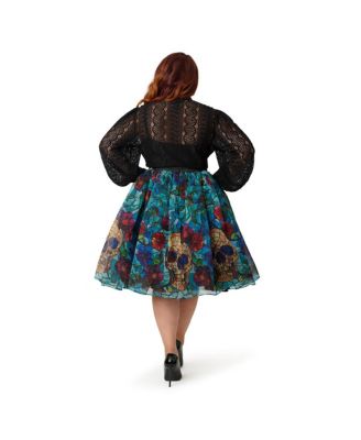 Plus Size 1950s Sweetie Pie Flare Skirt