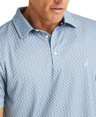 Men's Printed Moisture-Wicking Short-Sleeve Polo 