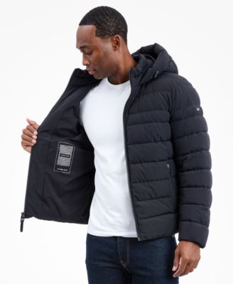 Men's Dressy Hooded Stretch Packable Jacket