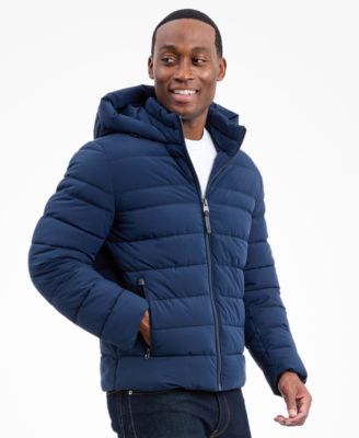 Men's Dressy Hooded Stretch Packable Jacket