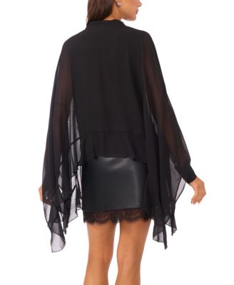 Women's V-Neck Flowy Long Sleeve Top