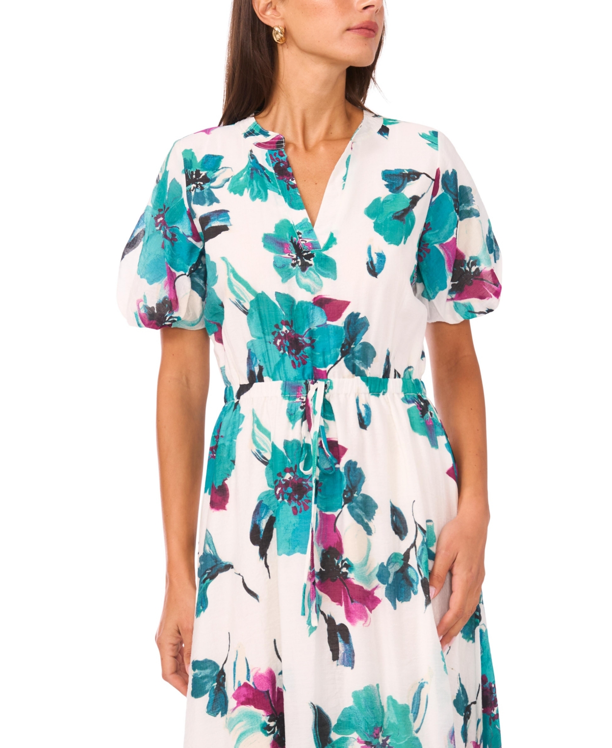 Vince Camuto Women's Puff Short Sleeves Maxi Dress