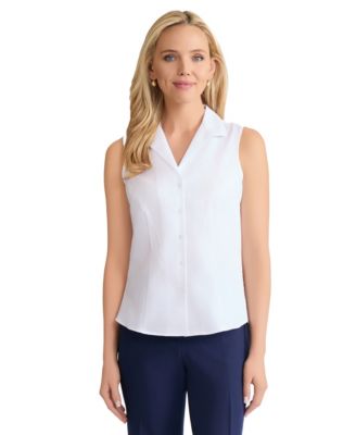 Jones New York - Women's Cotton Easy-Care Sleeveless Shirt