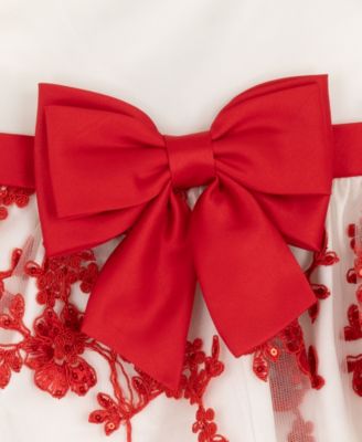 Baby Girls' Satin Embroidered Bodice Jacket Dress