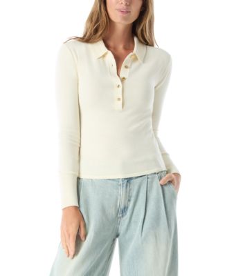 DO by Women's Sinead Long Sleeve Polo Sweater