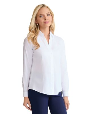 Women's Easy Care Button Up Long Sleeve Blouse 