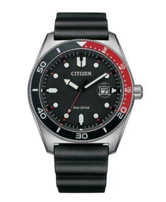 Citizen - Men's Sport Casual Black Polyurethane Strap Watch 43mm