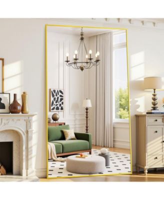 Full Length Mirror 81"x41" Oversized Floor Mirror for Living Room Cloakroom Rect Style