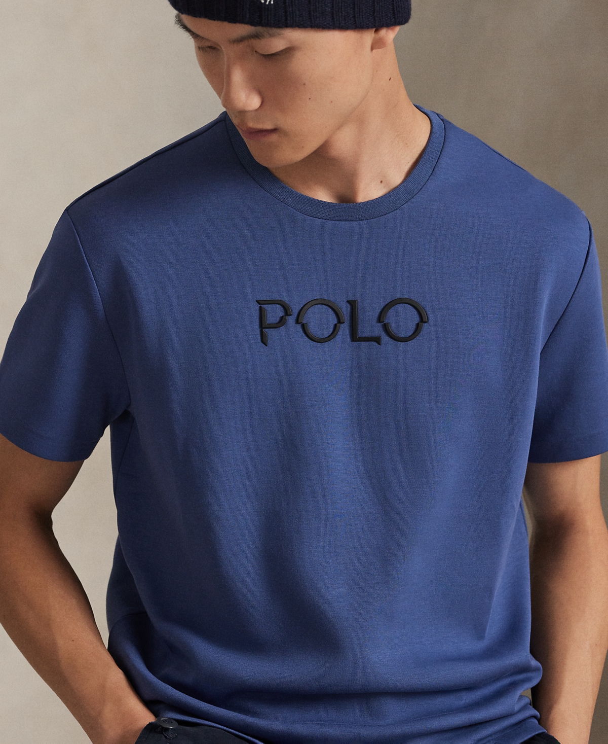 Polo Ralph Lauren Men's Classic Fit Logo Double-knit T-shirt In Blue