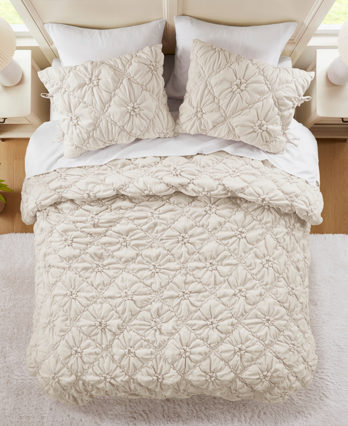 Intelligent Design Lily Floral 3-pc. Comforter Set, King In Neutral