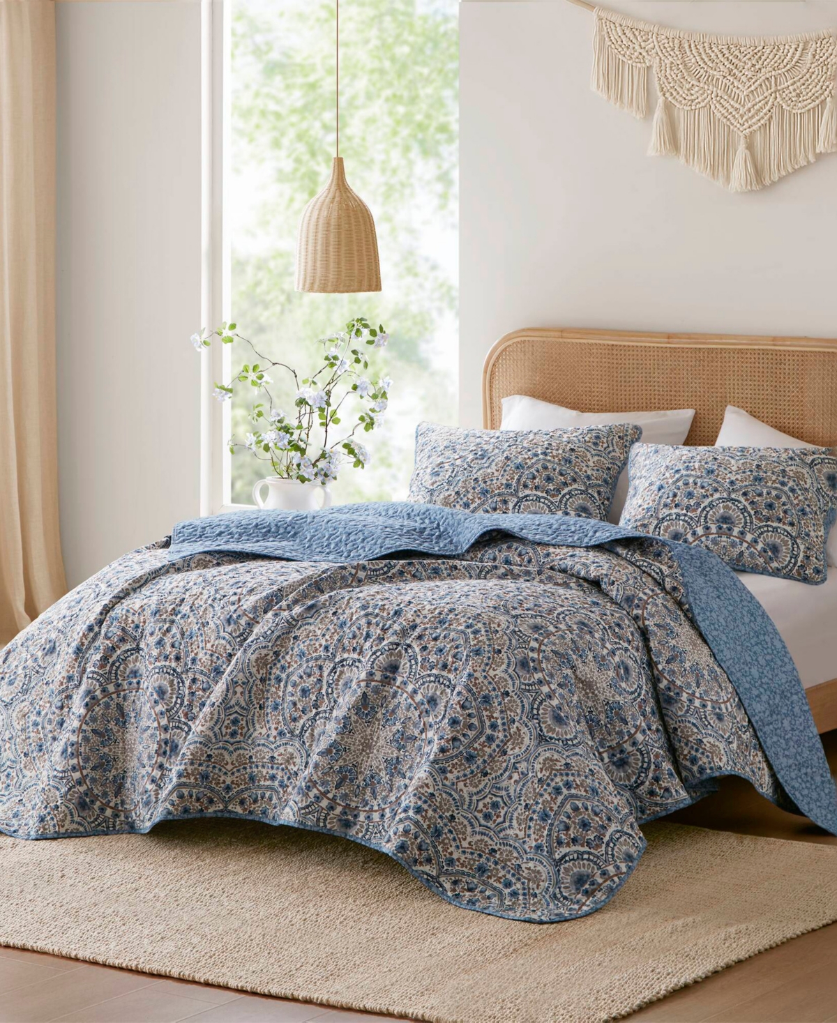 510 Design Valerie Boho Floral Reversible -Pc. Quilt Set