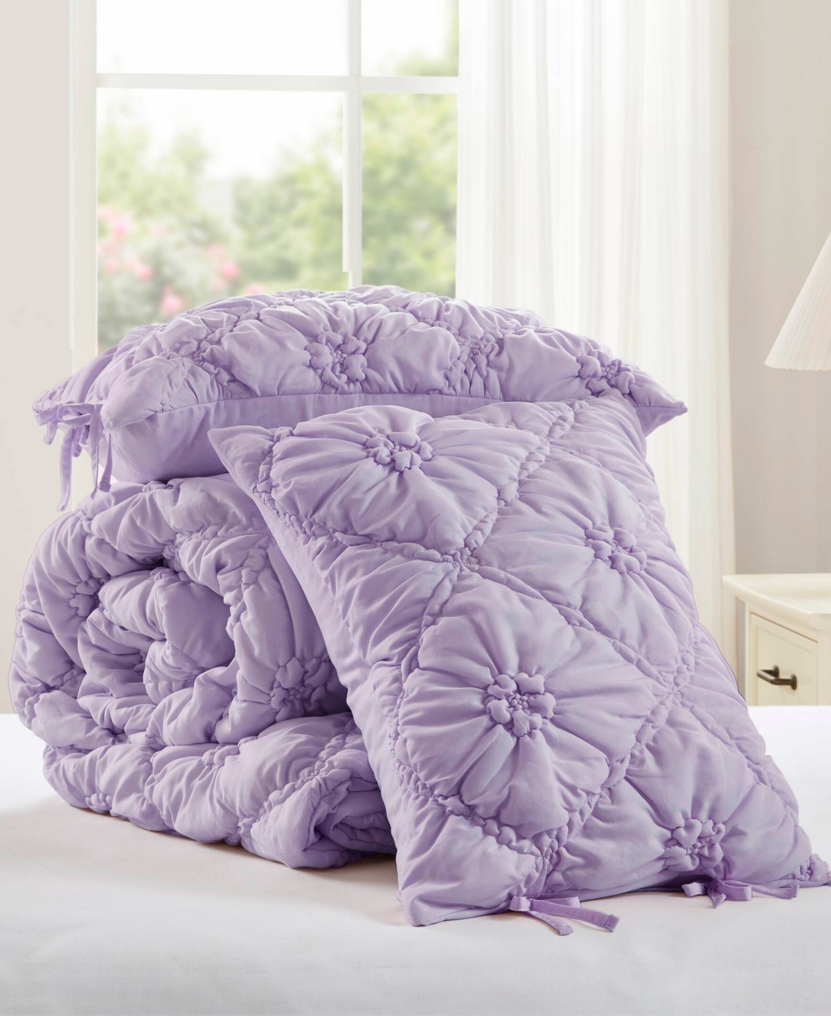 Intelligent Design Lily Floral 3-pc. Comforter Set, King In Purple