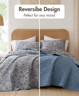 Valerie Reversible 3-Pc. Quilt Set, Full/Queen