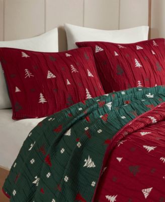 Winter Holiday Reversible 3-Pc. Coverlet Set, Queen