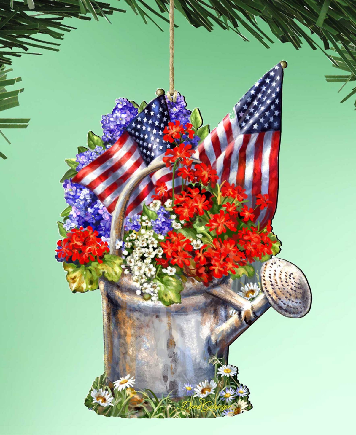 Designocracy Celebrating American Freedom Ornament In Multi