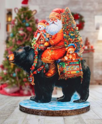 Santa Claus Black Bear Friend Centerpiece