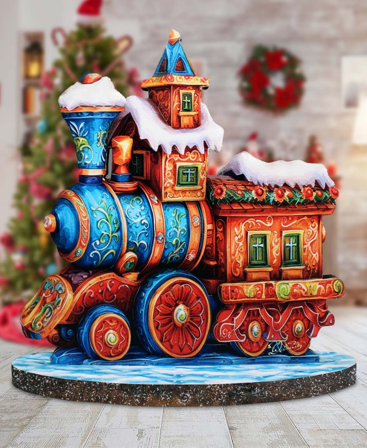 G.debrekht G. Debrekht Winter Express Train Centerpiece In Multi