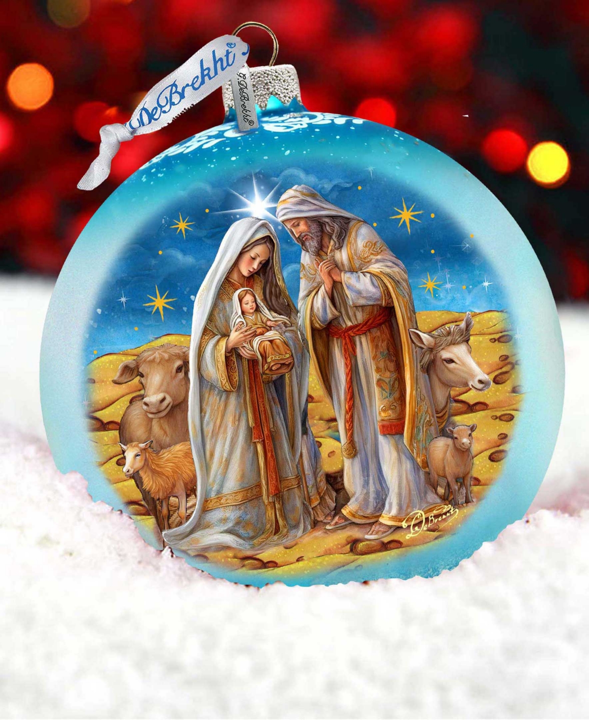 G.debrekht G. Debrekht Bethlehem's Miracle Glass Ornament In Multi