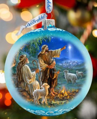 Shepherds Keeping Watch LE Glass Ornament