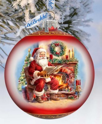 Santa's Cozy Audit LE Glass Ornament