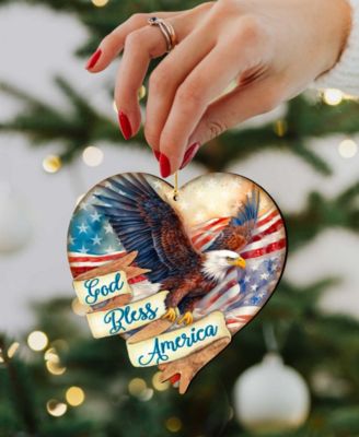 God Bless America Christmas Ornament