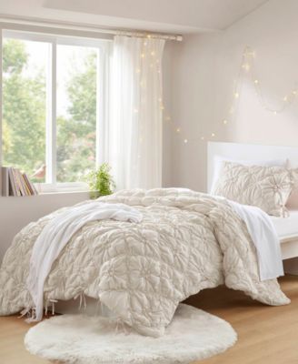 Lily Floral Embroidery 2-Pc. Comforter Set, Twin