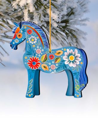 Danish Horse Christmas Wooden Ornament