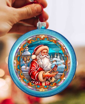 Santa's Red-Feathered Friend Ornament