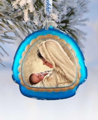 Mother of God Glass Christmas Ornament
