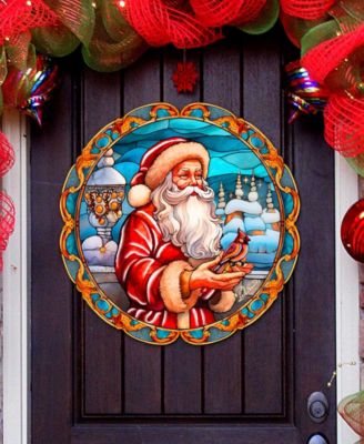 Santa with Cardinal Holiday D&eacute;cor