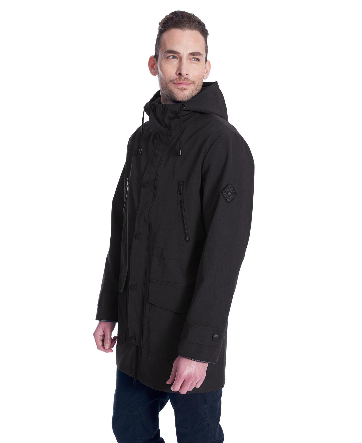 Men's Banks | Hooded Drawstring Raincoat