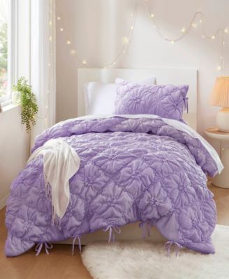 Lily Floral Embroidery 2-Pc. Comforter Set, Twin