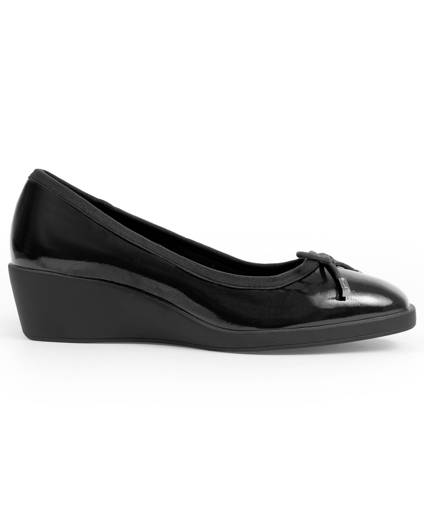 Женские туфли Aerosoles Tema Slip-On Wedge Pumps, цвет: Чёрный искусственная лаковая кожа — фото 2