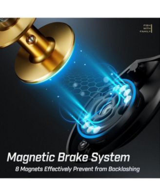 Alijoz Baitcaster Fishing Reel, 300 Size Baitcasting Reel, 33Lbs Max Drag, Freshwater Low Profile Casting Reel for Musky, 6.6:1/8.1:1 Gear Ratio