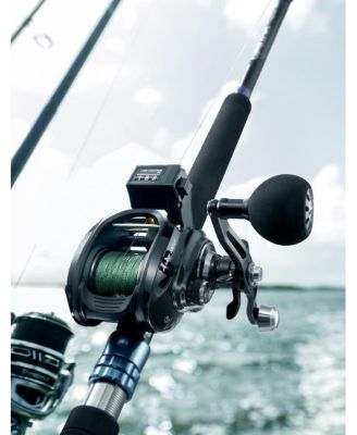 Alijoz 400 LC Trolling Reel with Line Counter, Aluminum Alloy Frame Low Profile Casting Reel 38Lbs Max Drag, 8+1 Stainless Bearings Fishing Reel