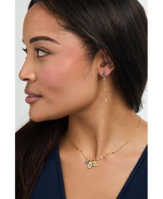 Evil Eye Front to Back Chain Earring