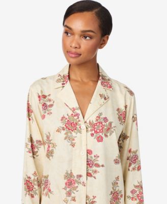 Women's Notch Collar and Long Pant Pajama Set