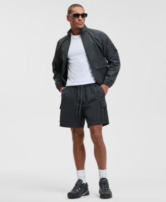 Mode of One - Men's Relaxed Fit Pieced Drawstring 6.5" Cargo Shorts