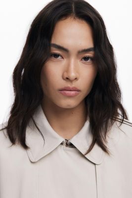 Women's Pleated back trench coat