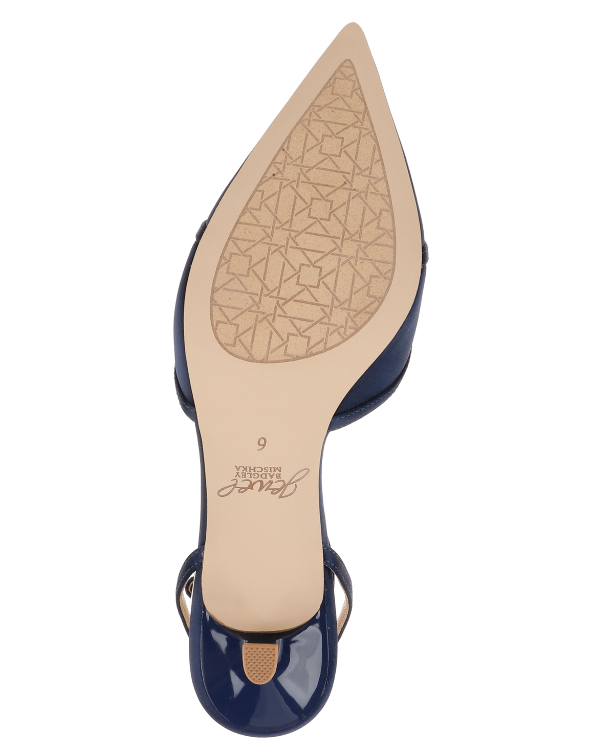 Jewel Badgley Mischka Talasia Ankle Strap Pointed Toe Kitten Heel Pump In Blue