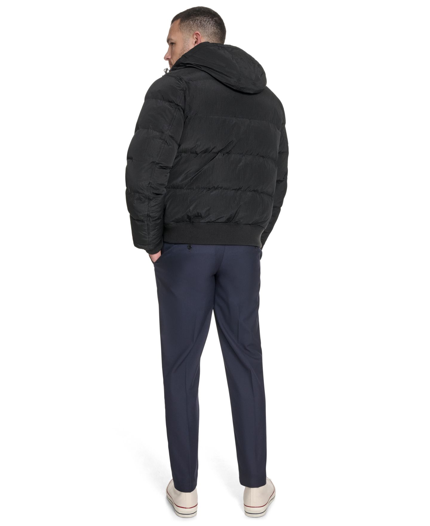 Мужская куртка Tommy Hilfiger Ribstop Hooded Snorkel, цвет: Чёрный — фото 6