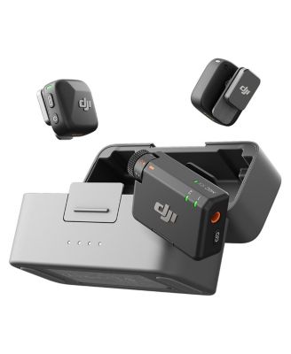 Mic Mini (2 TX + 1 RX + Charging Case), Ultralight, 48h Use, Noise Cancelling, Automatic Limiting, Wireless Microphone