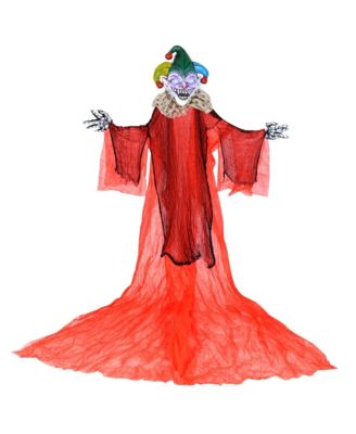 13.1 ft Halloween Hanging Clown w/ Wings Lighted Colorful Eyes Ghost for Yard