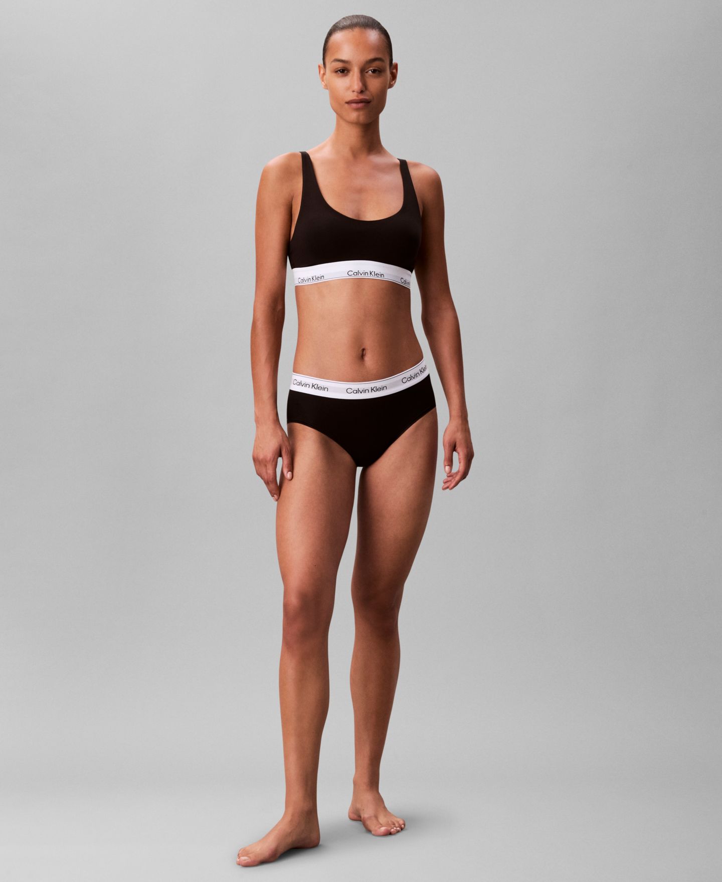 Бралетт Flexible-Fit, полное покрытие, хлопок — Calvin Klein, цвет: Чёрный — фото 2