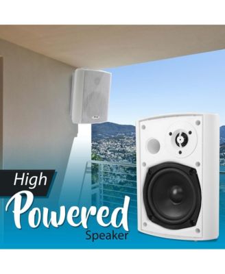 Bluetooth Wall Mount Speaker System - Active Powered Wall Mount Home Speakers, MP3/AUX/RCA Input (5.25   -inch, 300 Watt MAX)