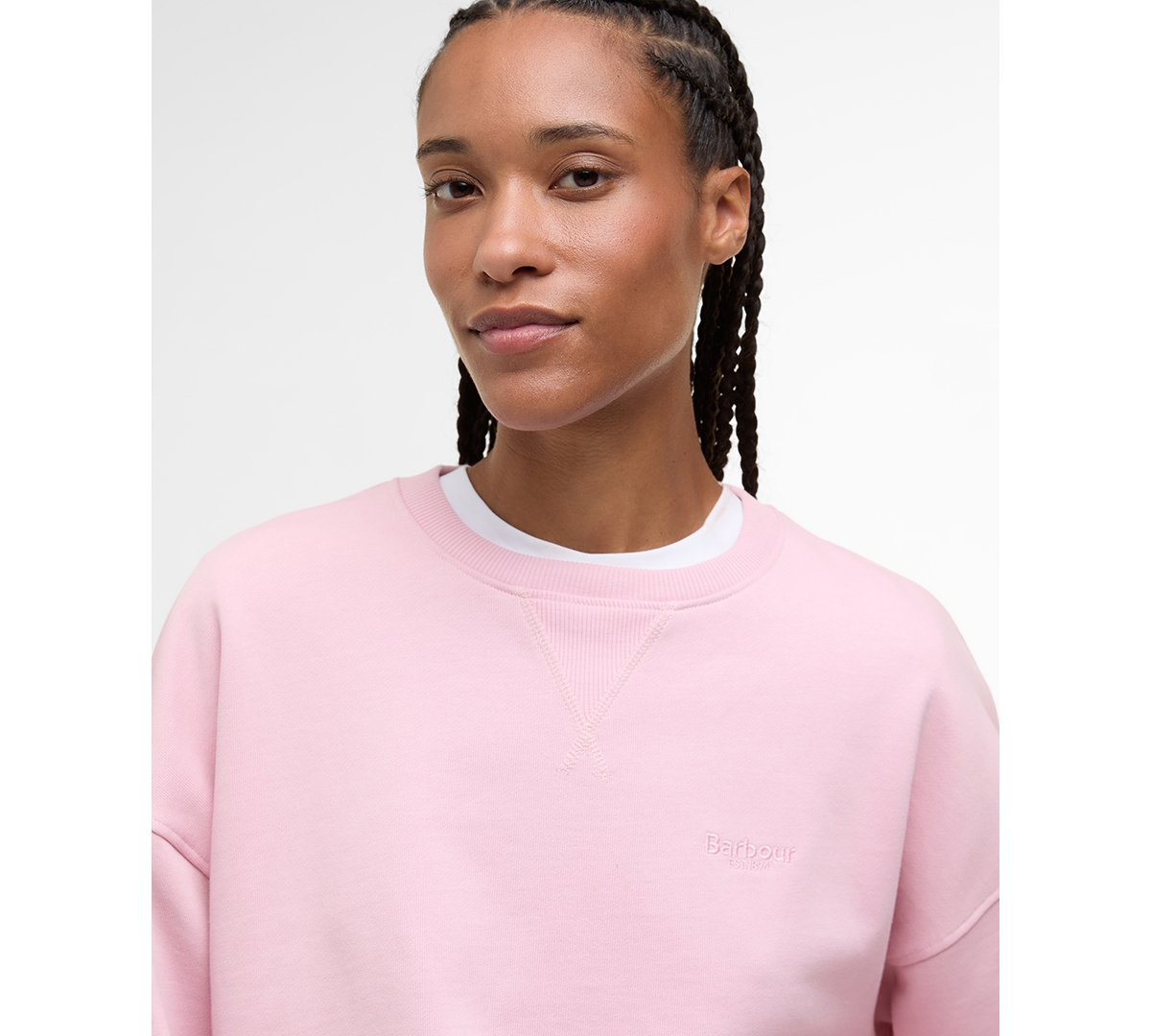 Barbour Women's Crewneck Long Sleeve Sweatshirt In Pink