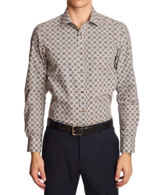 Paisley & Gray - Men's Samuel Spread Collar Patterned Shirt